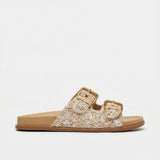 Noemi | Women's Sandals with Raffia Straps and Buckles