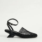 Monroe | Women's Heels with Square-Toe and Braided Mesh