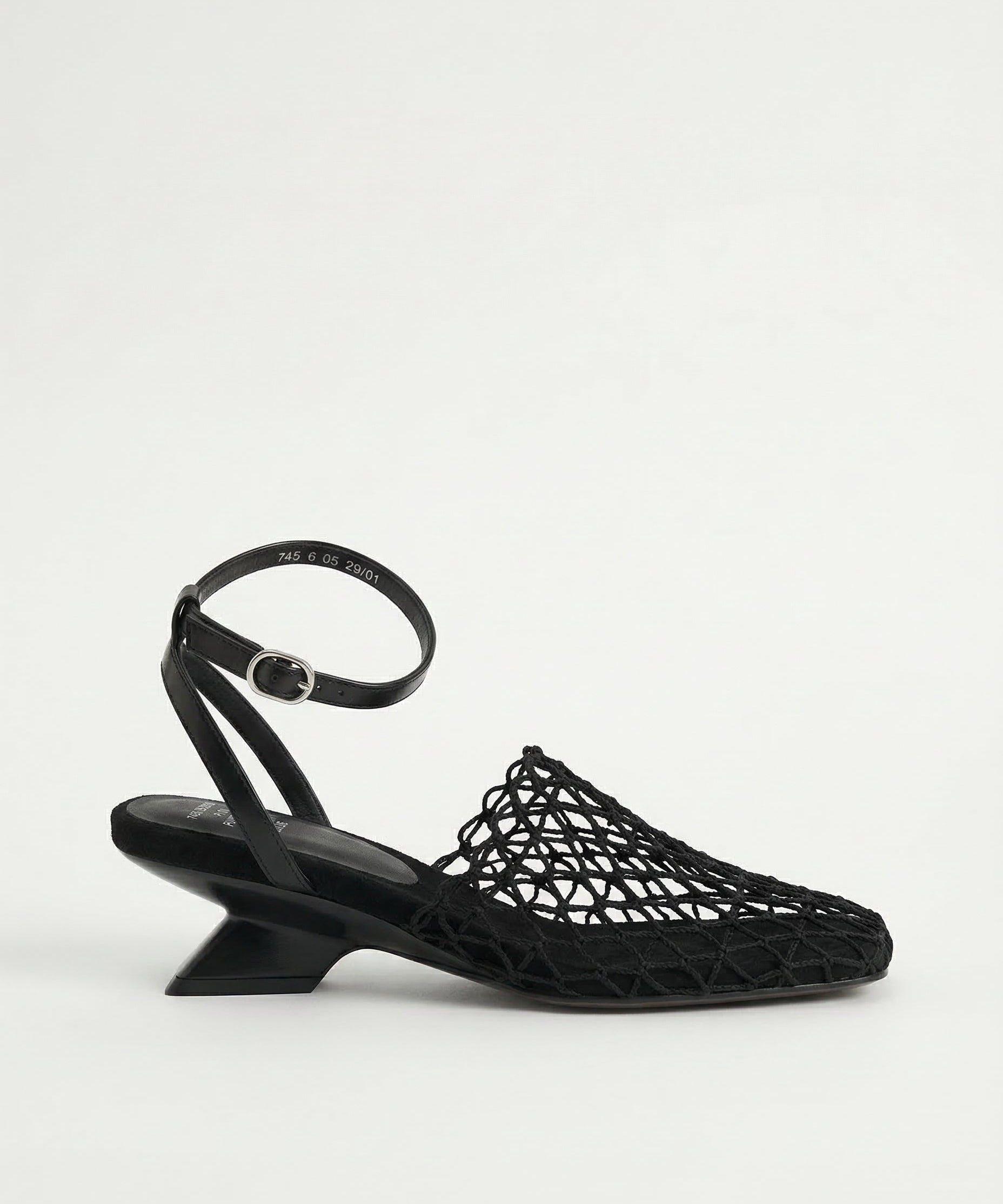 Monroe | Women's Heels with Square-Toe and Braided Mesh