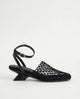Monroe | Women's Heels with Square-Toe and Braided Mesh