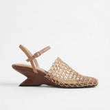 Monroe | Women's Heels with Square-Toe and Braided Mesh