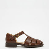 Lorelei | Women's Sandals with Handwoven Cutouts and Buckle
