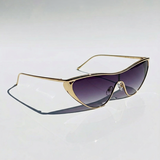 Elise | Women's Sunglasses with Metal Frame and Shield Silhouette