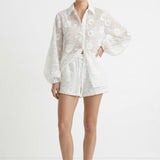 Mila | Women's Embroidered Lounge Set Top