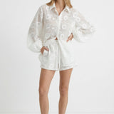 Mila | Women's Embroidered Lounge Set Top