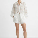 Mila | Women's Embroidered Lounge Set Top