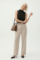 Annabelle | Women's High Waist Wide Leg Wool Blend Trousers