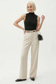 Annabelle | Women's High Waist Wide Leg Wool Blend Trousers
