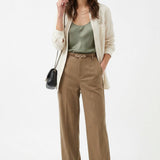 Annabelle | Women's High Waist Wide Leg Wool Blend Trousers