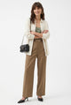 Annabelle | Women's High Waist Wide Leg Wool Blend Trousers