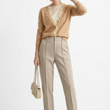 Grace | Women's Tapered Wool Blend Pants with High Waist