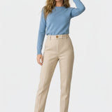 Camille | Women's Wool Blend Tapered Ankle Trousers with High Waist