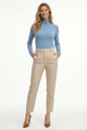 Camille | Women's Wool Blend Tapered Ankle Trousers with High Waist