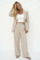 Colette | Women's High Waist Wide Leg Tailored Trousers