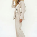 Colette | Women's High Waist Wide Leg Tailored Trousers