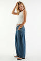 Marlowe | Women's Slouchy Denim Pants with Drawstring Waist