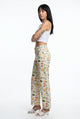 Elsie | Women's Printed Denim Pants with Straight Leg