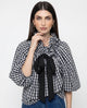 Bellarine | Women Blouse With Ruffled Collar Bow Tie