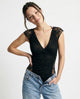 Verde | Women Top With Ruched Mesh Fabric