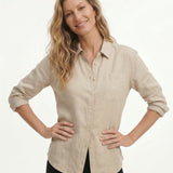 Reese | Women Blouse With Linen Long Sleeve