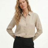 Reese | Women Blouse With Linen Long Sleeve