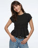 Rita | Women Top With Ruched Peplum Design