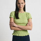 Chloe | Women Top With Plaid Ruched Body