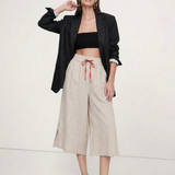 Lucia | Women's Wide Leg Pants with Elastic Waist Drawstring