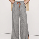 Lucia | Women's Wide Leg Pants with Elastic Waist Drawstring