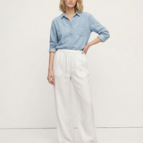 Marina | Women's Pants with Drawstring Waistband and Wide Legs