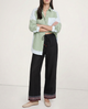 Savannah | Women's Pants with Elastic Waistband and Embroidered Hem