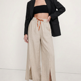 Lucia | Women's Wide Leg Pants with Elastic Waist Drawstring