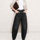 Arabella | Women's Mid Waist Wide Leg Jeans with Ankle Length