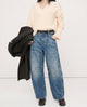 Arabella | Women's Mid Waist Wide Leg Jeans with Ankle Length