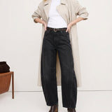 Arabella | Women's Mid Waist Wide Leg Jeans with Ankle Length