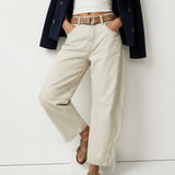 Arabella | Women's Mid Waist Wide Leg Jeans with Ankle Length