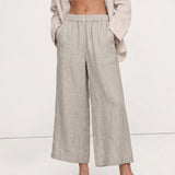 Sylvie | Women's Linen Pants with Elastic Waistband