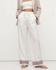 Savannah | Women's Pants with Elastic Waistband and Embroidered Hem