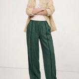 Haven | Women's Linen Pants with Contrast Stripe Detail