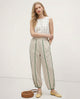 Haven | Women's Linen Pants with Contrast Stripe Detail