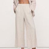 Sylvie | Women's Linen Pants with Elastic Waistband