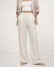 Thea | Women's Linen Pants with Elastic Waist Drawstring