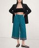 Savannah | Women's Pants with Elastic Waistband and Embroidered Hem