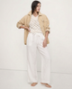 Calla | Women's Pants with Ruffled Waistband and Tie Belt