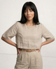 Evelyn | Women Top With Linen Boxy Cropped Fit