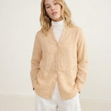 Nova | Women Shirt With Ramie Blend V Neck