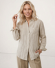 Lily | Women Shirt With Linen Pleated Texture
