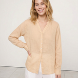 Nova | Women Shirt With Ramie Blend V Neck