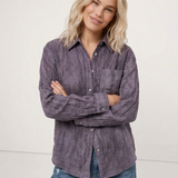 Lily | Women Shirt With Linen Pleated Texture