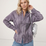 Lily | Women Shirt With Linen Pleated Texture